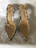 Clear Sandal with Zebra Heel - 1029 Kouture Boutique