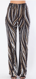 Zebra Print Sequins Pants - 1029 Kouture Boutique