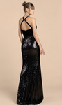 Black velvet and sequin halter gown - 1029 Kouture Boutique