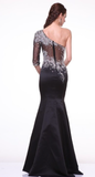 One shoulder Satin Mermaid Gown - 1029 Kouture Boutique