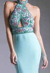 Beaded Halter Neckline Dress - 1029 Kouture Boutique