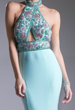 Beaded Halter Neckline Dress - 1029 Kouture Boutique