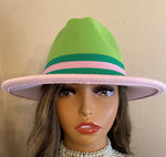 Pink & Green Fedora - 1029 Kouture Boutique