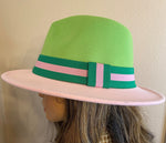 Pink & Green Fedora - 1029 Kouture Boutique