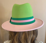 Pink & Green Fedora - 1029 Kouture Boutique