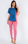Color Block Waist Tie Pants Set - 1029 Kouture Boutique