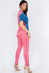 Color Block Waist Tie Pants Set - 1029 Kouture Boutique