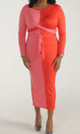 Belt Red Dress - 1029 Kouture Boutique